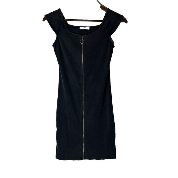 MNG Grey Ribbed Bodycon Mini Dress Womens XXS - Picture 1 of 3